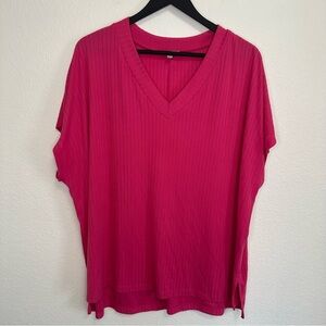 White Birch Hot Pink Blouse – Size XL